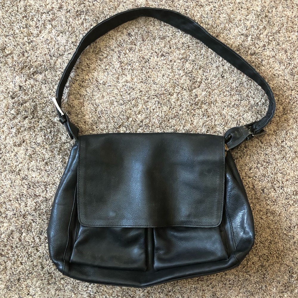 Italian vint leather Marco Buggiani leather bag